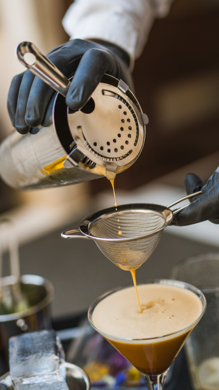 Preparation of an espresso martini