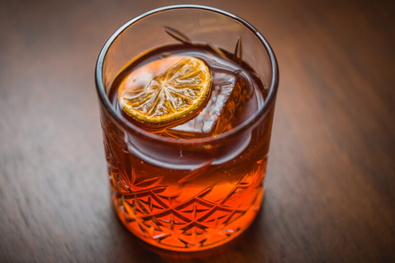 A glass of alcohol