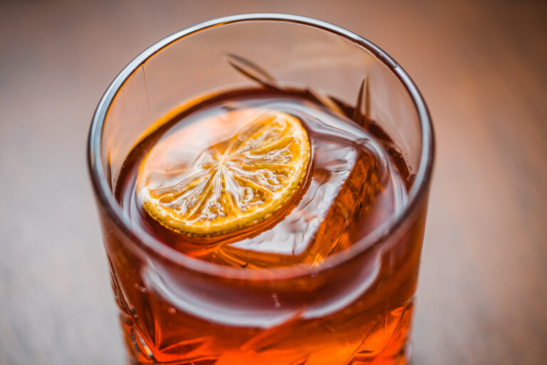 A glass of alcohol