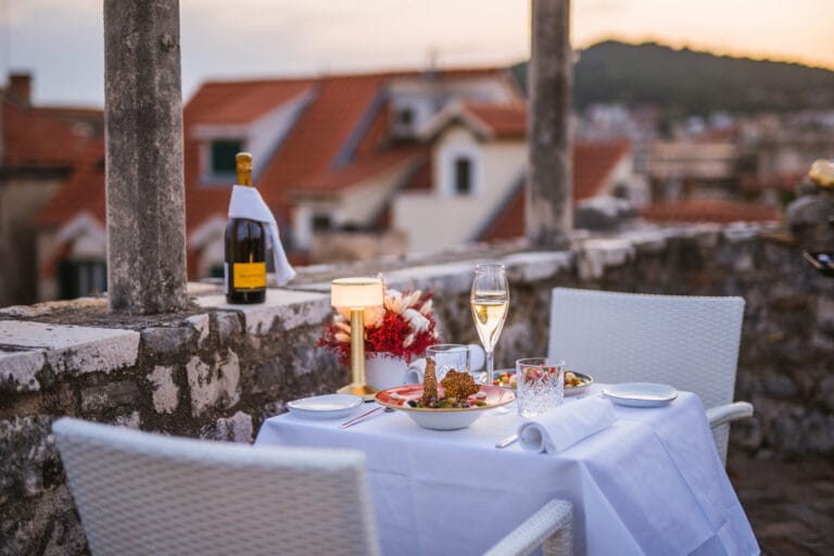Gourmet meal for two with a view