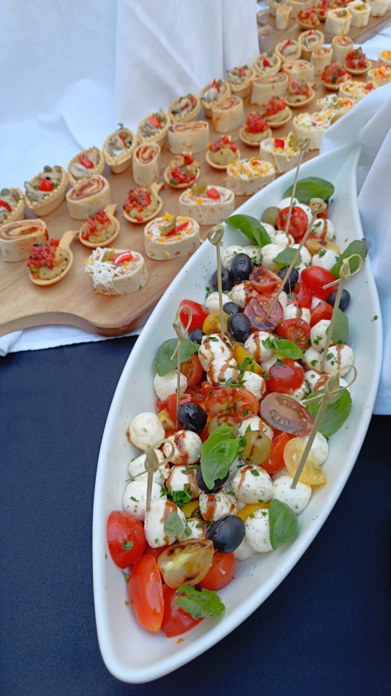 Wedding catering in front of the hotel