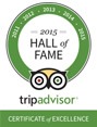 2015 Hall of fame by Tripadvisor